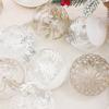 Christmas Decorations 8cm Exquisite PET Transparent Painted Christmas Ball Gift Box Window Christmas Tree Pendant Ball