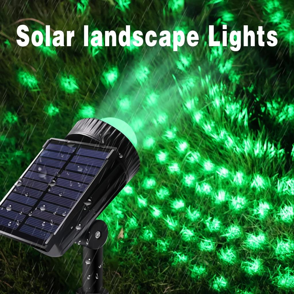 RGB-Solar-Gartenleuchten, LED-Außenbeleuchtung mit 7 Farbmodi, wasserdichte LED-Projektionslampe für die Dekoration von Hof und Garten