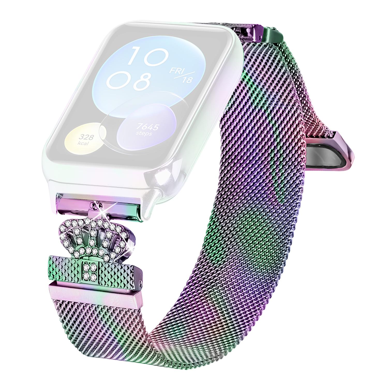 

Для Xiaomi Redmi Watch 4 Миланский ремешок Магнитная застежка-корона Ремешок из нержавеющей стали Multi-color