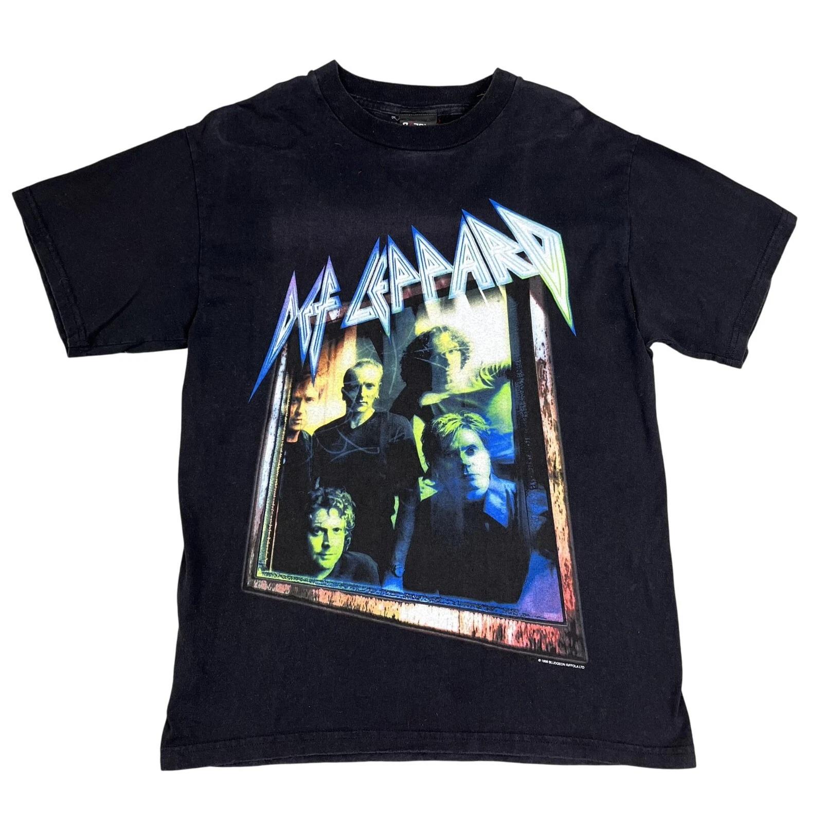 Винтажная черная футболка Def Leppard Euphoria 1999 года, размер Medium S
