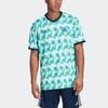 Adidas X Tango Collaboration Sports Lifestyle Series V-Neck Moisture-Wicking Breathable All-Over Print Short Sleeve T-Shirt Men Tops Green DT9198