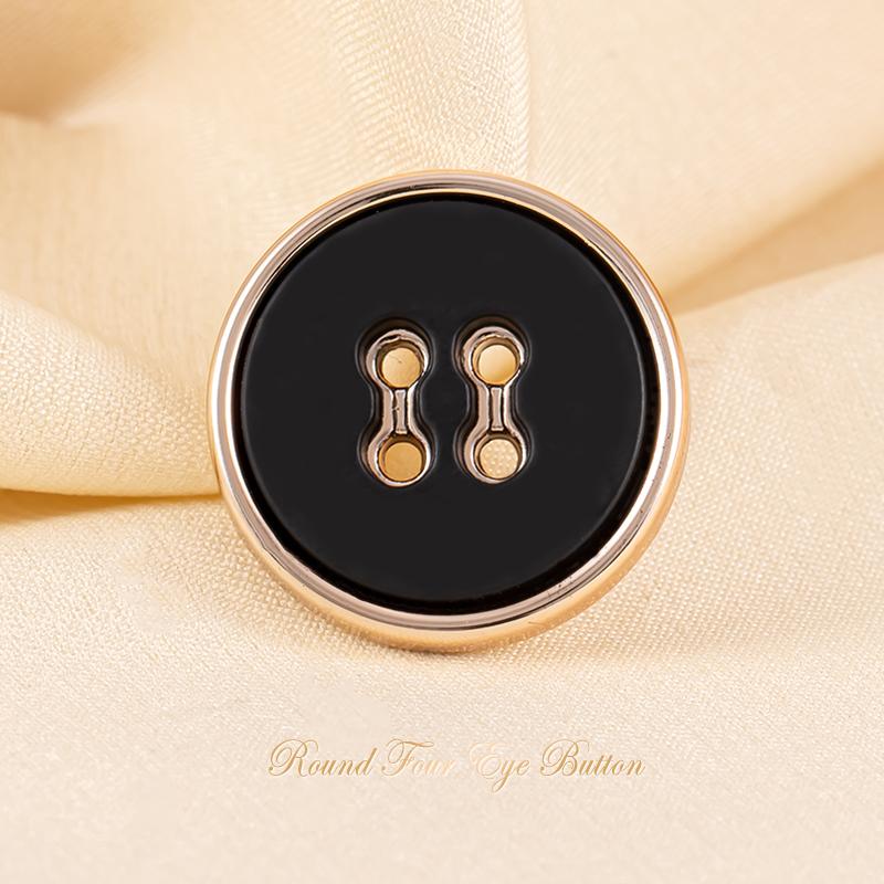 

10 шт. пуговицы черное пальто тренчкот костюм пуговицы свитер кардиган рубашка женские пуговицы Daquan 12.5mm [10 capsules] -Gold plus black