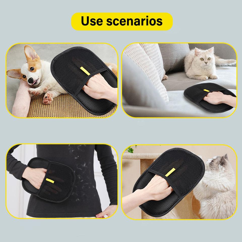 Cat Hair Cleaner Pet Gloves Household Hair Remover Cat Dog Hair Remover Brush Remover Hair Sticking Device Home Hair Scraper
