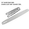 Set Chain Guide Bar Blade 18" 0.325" .058" Guage 72DL 62CC 58CC 52CC Steel Spare Cutting Accessories Convenient