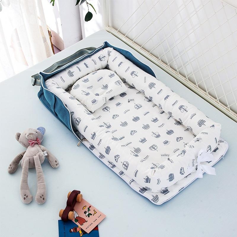 Portable bed-in-bed baby crib foldable newborn bed removable bionic anti-pressure bb bed-in-bed