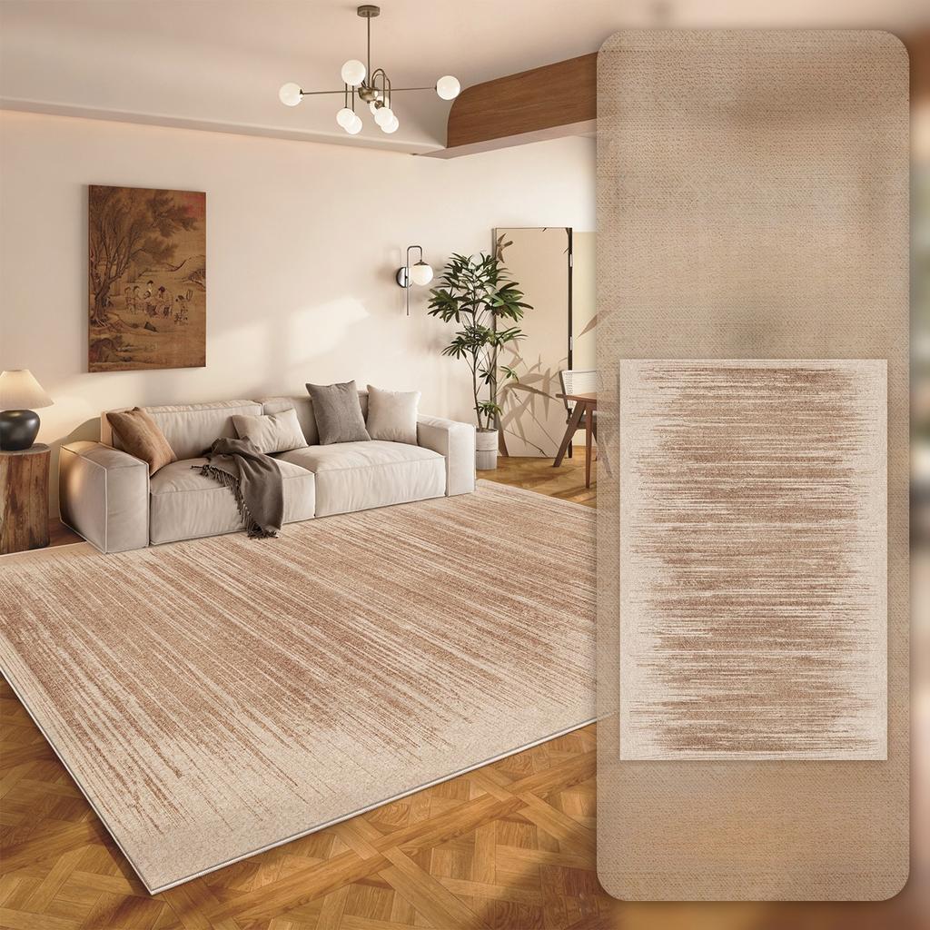Large Area Carpets for Living Room Thick Plush Study Floor Mat Retro Style Bedroom Decor Brown Carpet Fluffy Soft Cloakroom Rug