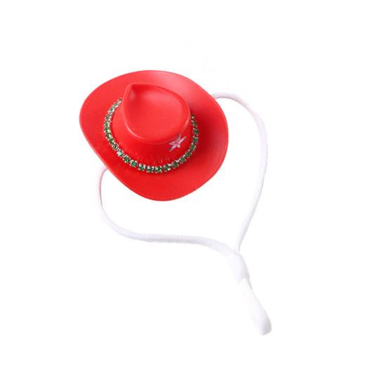 Small Animals Hats Hamster Mini Cowboy Hat Rhinestone Star Design Tiny Pet Hat Costume Accessories for Guinea Pig Rabbit
