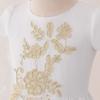 White Mesh Robe Girl Jacquard Dress Long-sleeved Party Evening Dress