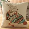 Monkey Cat Deer Cartoon Decorative Cushion Cover Elk Panda Rabbit Animal Style Cotton Linen Sofa Throw Pillow Case Cojines