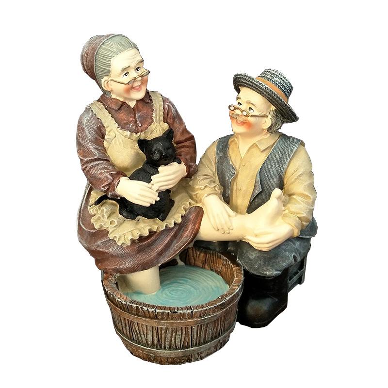 Old Man Old Lady Home Decorations Love Gift Ornament Grandpa And Grandma Grow Old Together Room Decoration Vintage Home Decor