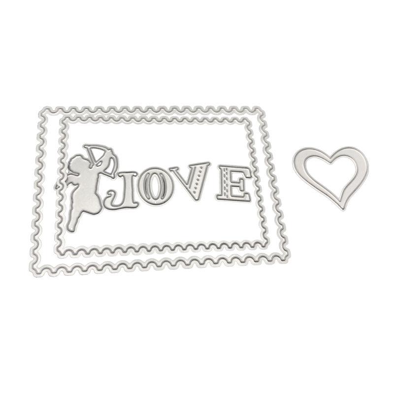 Buy Love Heart Metal Cutting Dies Stencil Scrapbooking DIY Album Stamp ...