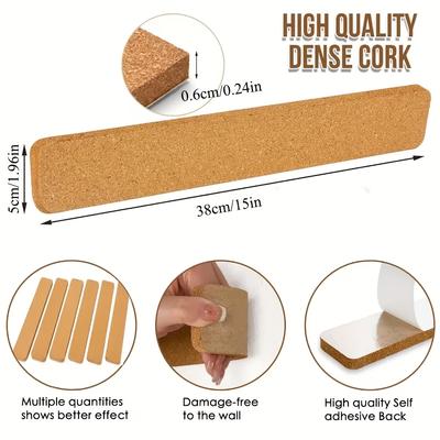 2/4/6/8pcs Removable Cork Board for Walls Cork Small Board Wall Message Board