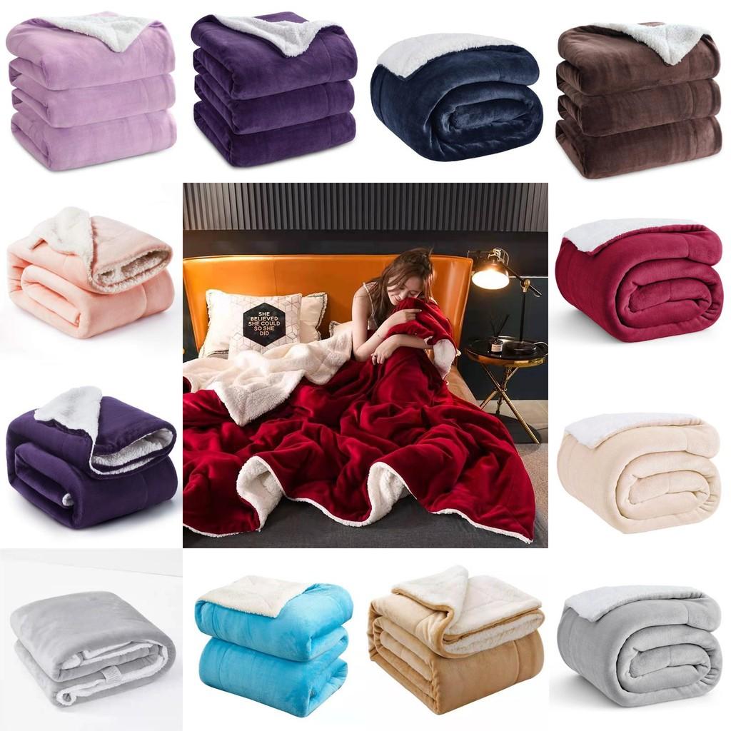 Coral Simplified Fleeces Blanket Thickened Double Layer Lounge Bed Supplies
