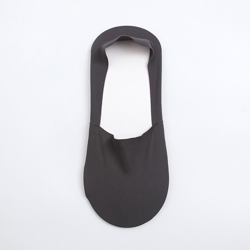 Men Summer Invisible Boat Socks Non-slip Ice Seamless Silicone Shallow Ankle Low Cut Short No Show Sock