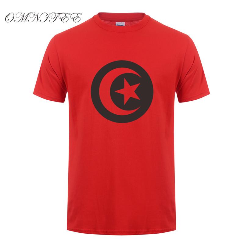 Omnitee New Fashion Tunisia Flag T Shirts Unisex Summer Style Short Sleeve Cotton Oneck Fashion Tunisian Tshirts Tops Oz011