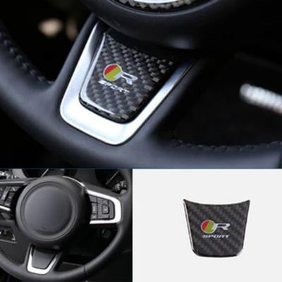 Carbon Fiber Car Steering Wheel Stickers Decals Emblem Decoration Accessories for Jaguar XFL F-PACE XE XEL Car Styling