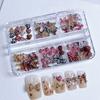 6 Grids Nail Art Decorations Bow Flower Nail Charms Cute Bow Flower Nail Charms  DIY Maicure