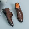 New Men's Leather Shoes High Quality Casual Oxfords Business Work Shoes Black Brown Lace-up Comfortable Party Wedding Man Shoes
