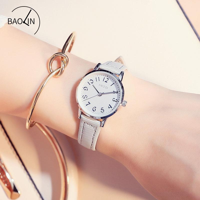 Belt Women's Watch Temperament Digital Scale Quartz Watch Casual Student Watch for Women