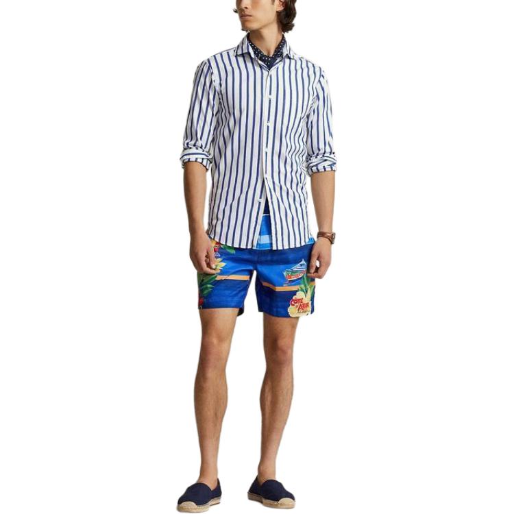 Polo Ralph Lauren SS24 Color Block Striped Button-Down Slim Fit Long Sleeve Shirt Men shirts Multicolor MNPOWOV16823313-400