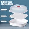 Vegetable Steamer Box Stackable Design Steaming Tray with Lid Microwave