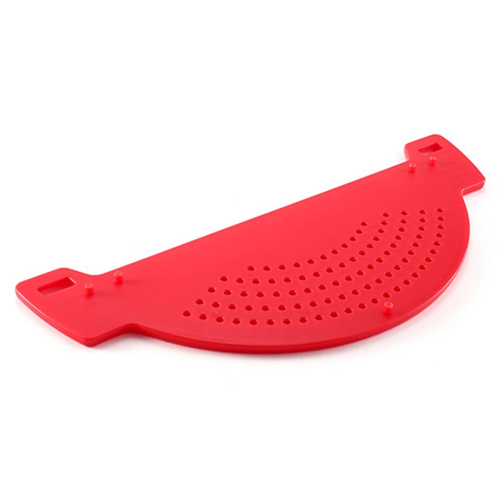 Creative Plastic Drain Basket Wash Rice Filter Leak Proof Baffle Kitchen Gadget Pot Side Drainer
