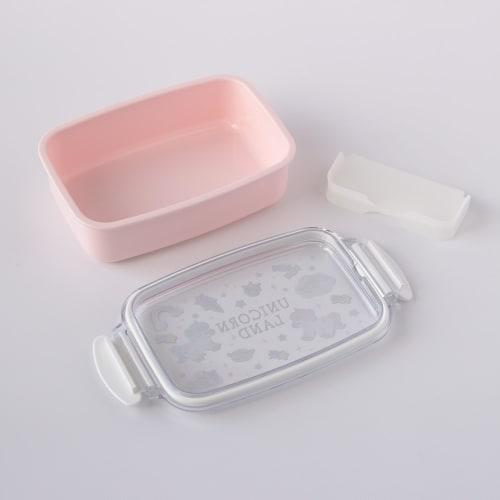 [.co.jp Exclusive] OSK PL-1R Antibacterial Bento Box, 500ml, Unicorn Design with Dividers, Girl's Design, Made in Japan