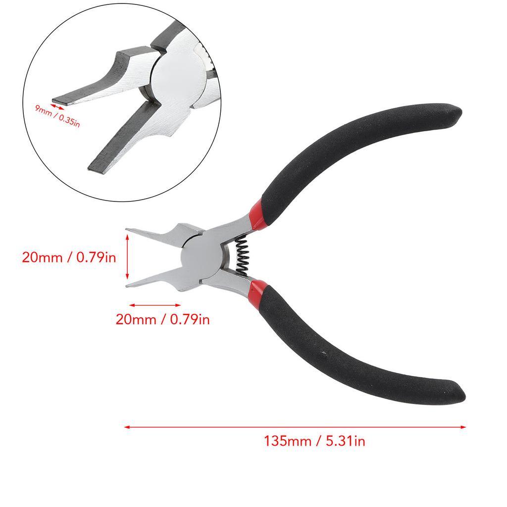 Slim Flat Nose Pliers Wide Flat Nose Pliers 5 Inch Multifunctional Ni Iron Alloy Thin Flat Needle Nose Pliers for Jewelry Making