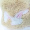 Pristine DIOR High Cut Sneakers B23 Rabbit Motif Shearling Beige Bore Women 37 Used