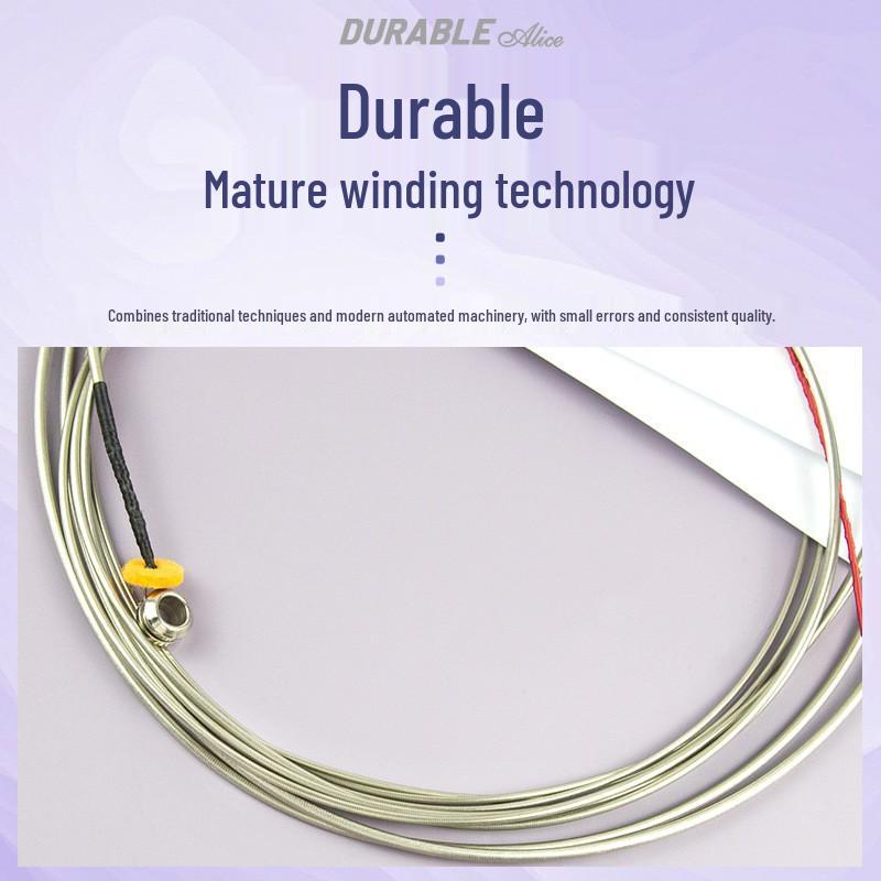 Alice German Silver Alloy Wound Double Bass Strings (G/D/A/E)