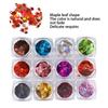 12 Colors Maple Leaf Shaped Nail Art Sequins Nail DIY Decoration Shining Pailletteqt0273
