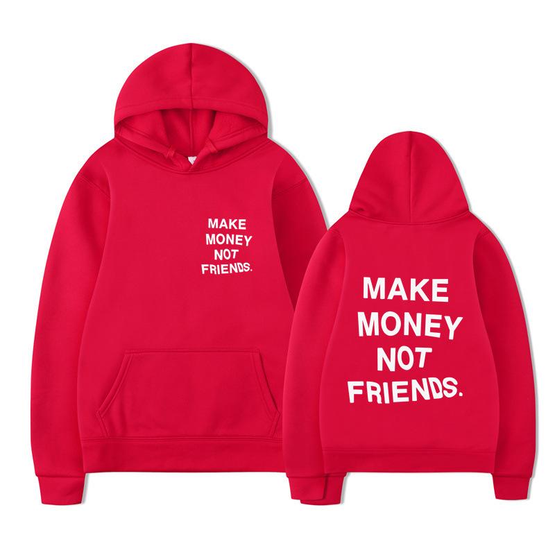 Autumn Men'S Wear Make Money Not Friends Printed Sweater, Hoodie Men