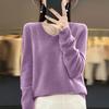 Women's Knit V-Neck Long-Sleeve Top Casual Comfort Long-Sleeve Blouse
