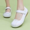 2cm Comfortable Flat Bottom Nurse Shoes Women's Soft Bottom Breathable Feet Wide Feet Fat Shoes Medical Shoe