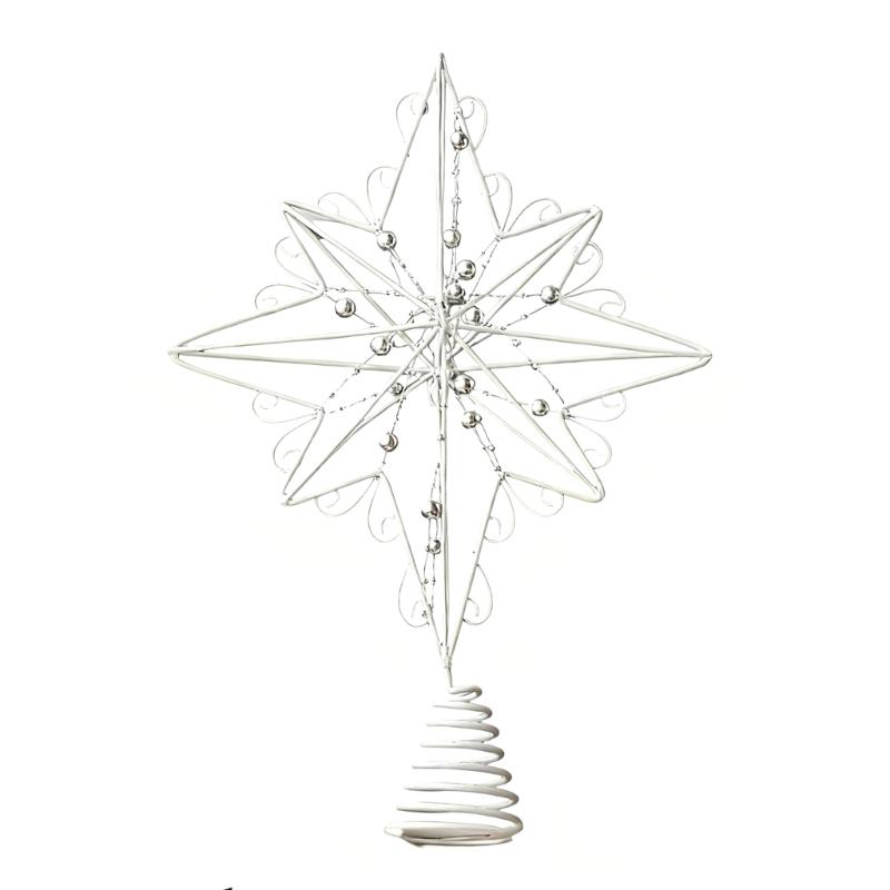 Irregular Christmas Tree Toppers Easy To Install Metal Star Tree Top Ornament Festival Accessory Home Adornment
