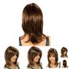 Premium Quality Long Curly Blonde Wig With Ombre Brown Highlight For Fashionable Women