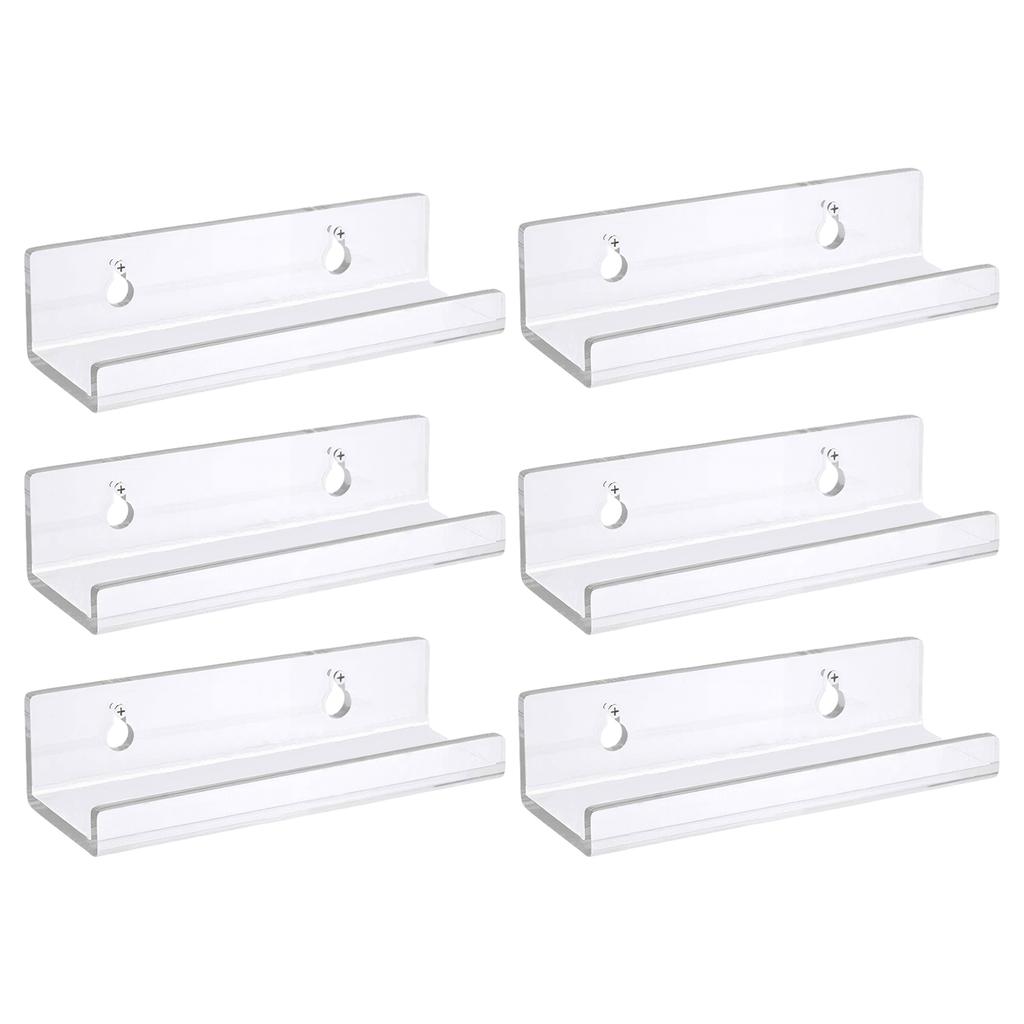 6piece Vinyl Record Display Shelf Acrylic Shelves For Home Office Organization Picture Shelf Ledge
