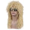 European and American men's hair long curly 80s punk heavy metal wig halloween full hood