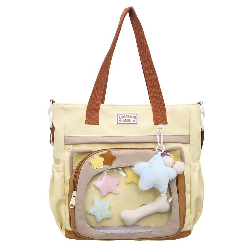 Torba crossbody damska przezroczysta torebka duża pojemność studencka torba na ramię