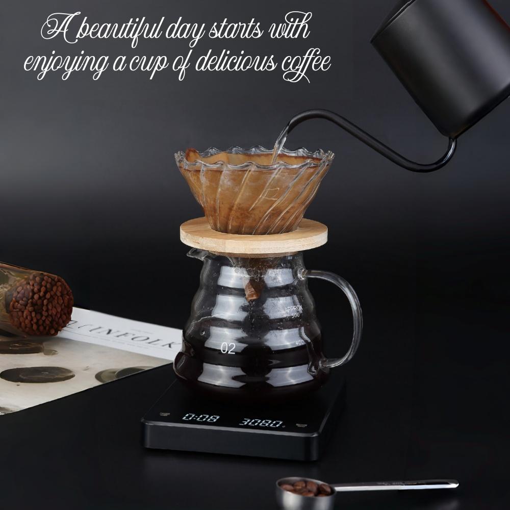 Mini Digital Kitchen Scale 0.1g Accuracy,max 3kg Food Scale with Timer for Coffee Brewing, Baking Pocket Scale with LCD Display