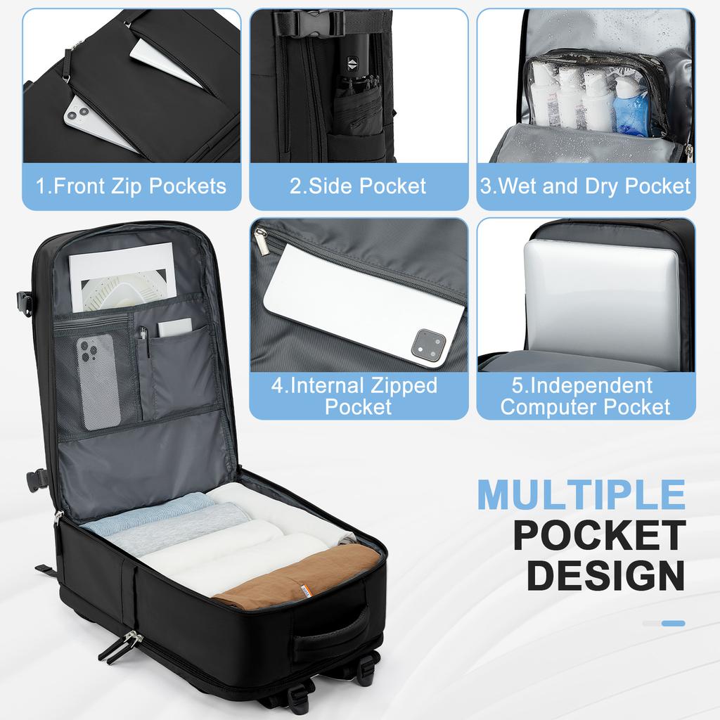 Laptop Backpack for Women/Men College School Backpack, Ryanair Backpack 40x20x25 Cabin Bag, Travel Backpack for Easyjet 45x36x20
