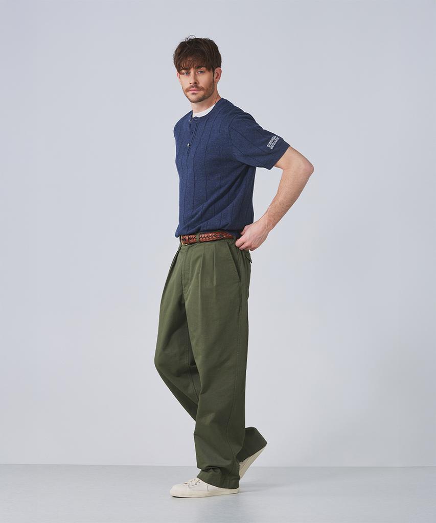 Geonjiulleunseu Cotton Double-Pleat Chino Pants Collection