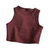 Navel-exposed Vest Base Shirt for Women with High Waist Slim Elastic Short-sleeved T-shirt for Women with Sleeveless Tops for Women