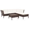 Day and Night - Day and Night Garden Furniture Set 6 Pieces and Brown Synthetic Rattan Cushions