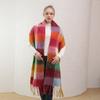 Imitation Cashmere Scarf for Women Winter  Men's Scarf  Autumn and Winter Thick Wool Tassel  Versatile New Plaid Scarf