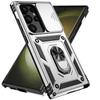 Ring Stand Rotating Slide Camera Lens Military Grade Armor Case For Samsung Galaxy S24 S23 S22 S21 FE S20 Note 20 Ultra A16 A06