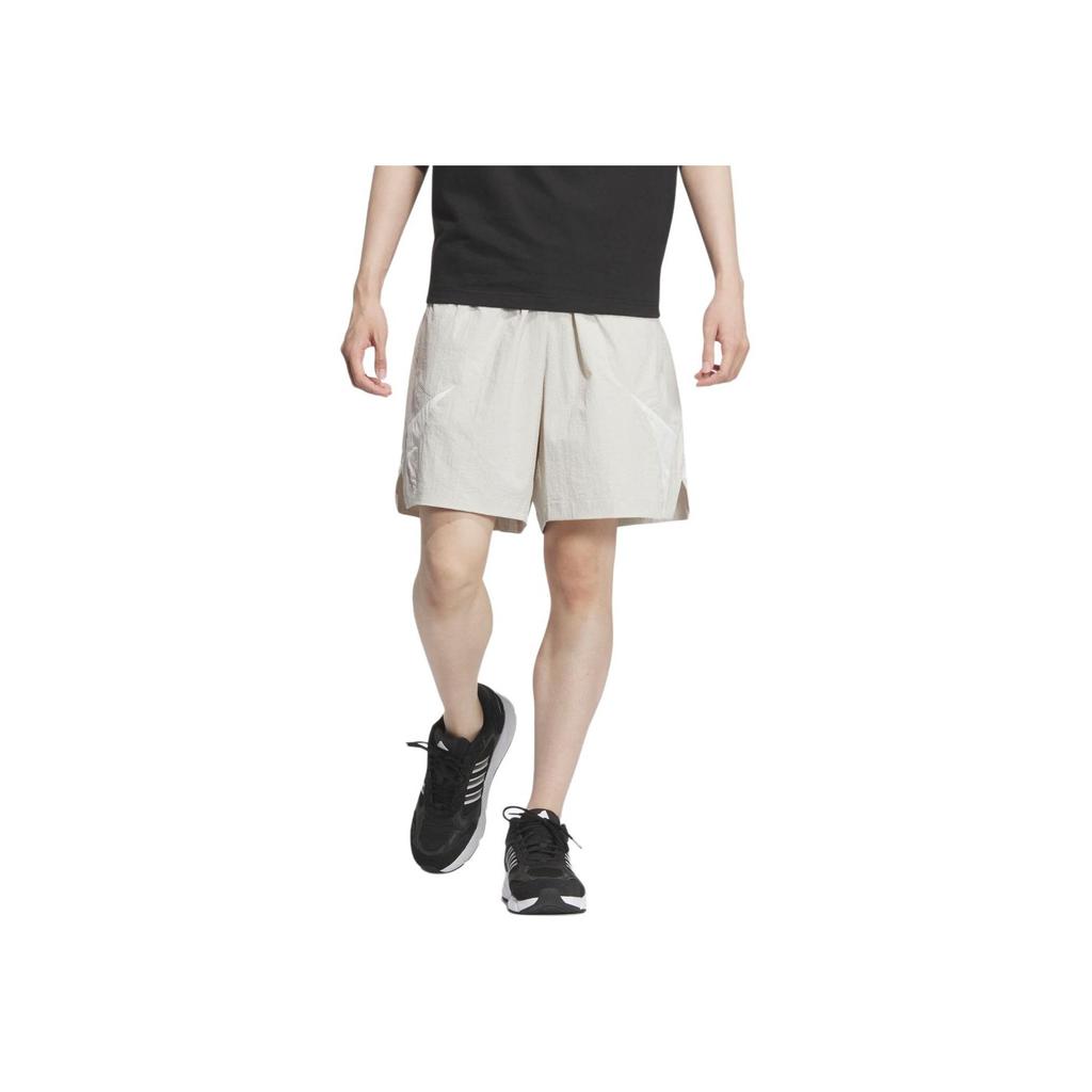 Adidas Future Style Color Block Loose Fit Elastic Waist Sports Casual Shorts Men Shorts Ash-Brown Bright-White JL9994