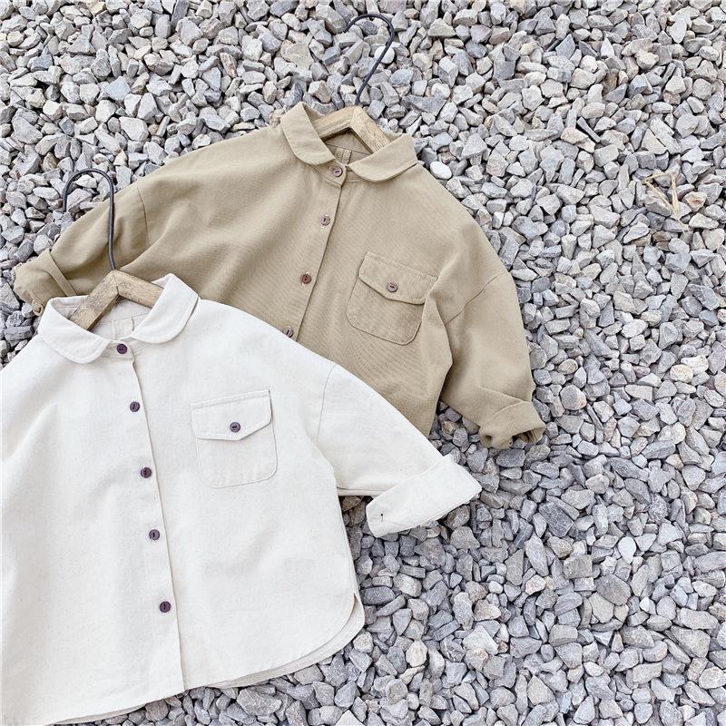 2022 Children's Clothing Spring New Girls Korean Spring Embroidered Shirts Spring Shirts