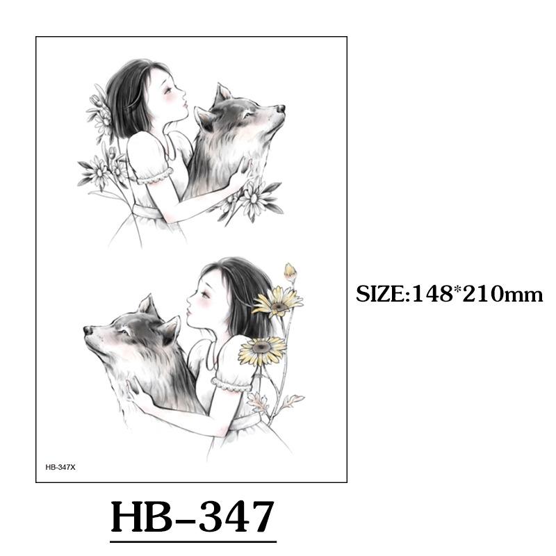 Animal Tattoo Sticker Wolf Head Lion Tiger Fierce Animal Tattoo Sticker Tattoo