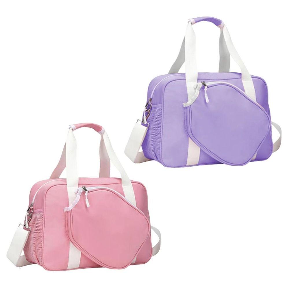 Nylon Pickleball Racket Shoulder Bag Large Capacity Pickleball Handbag  Outdoor Sports